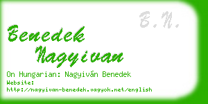 benedek nagyivan business card