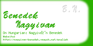 benedek nagyivan business card